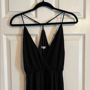 Elegant Black Strappy Dress